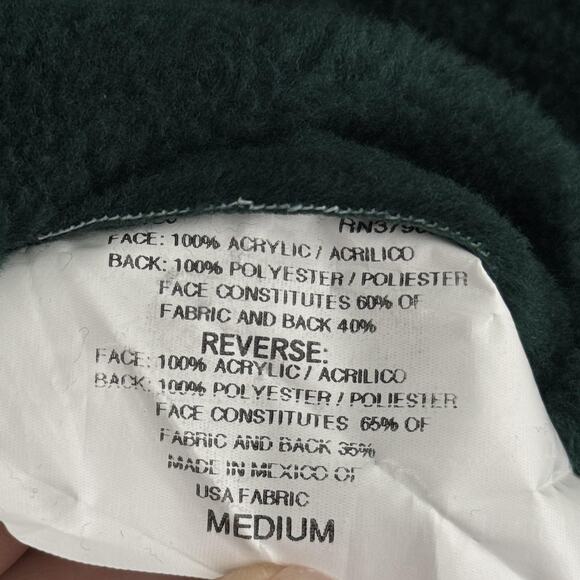 Denali Jacket Womens Medium Reversible Fleece Coat Hooded Moose Winter Scene Vtg - Picture 6 of 15